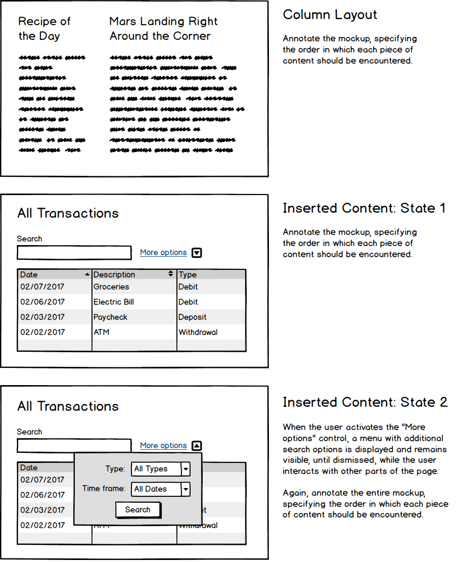 Column Layout and Inserted Content exercises